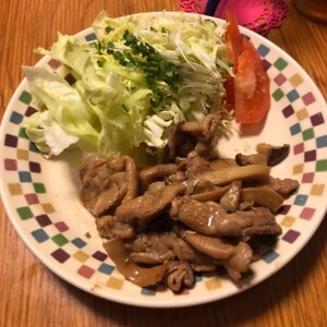 コリコリ美味しい♪豚肉とエリンギの☆中華風炒め